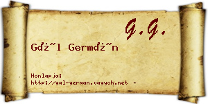 Gál Germán névjegykártya